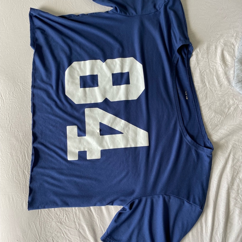 Oversized Off the Shoulder Jersey Shirt